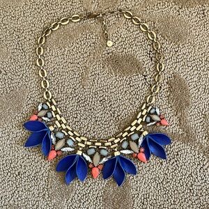 Stella and Dot necklace. Blues, corals and clear jeweled tones
